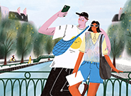 Selfie sur le canal Saint-Martin 